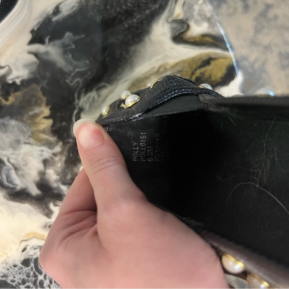 Steve Madden Leather Bumblebee Pearl Polly Sneaker - Picture 8 of 9